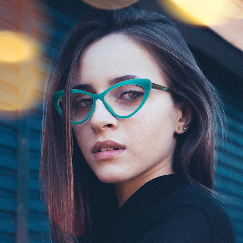 

Twooo 2075 Trendy Reading Cat Eye 2021 Female Blue Light glasses