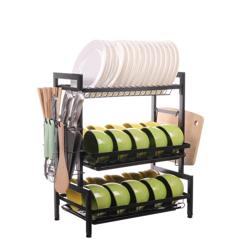 

2021 New Black Stainless Steel Non-Folding Dish Drying Rack