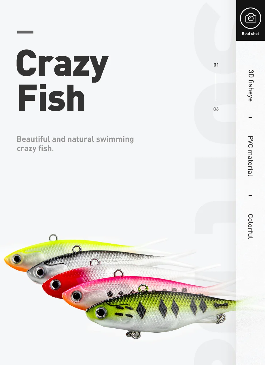 20 Colors In Stock Hard Wired Cheap Soft Lure Pvc Soft Vibes Shads