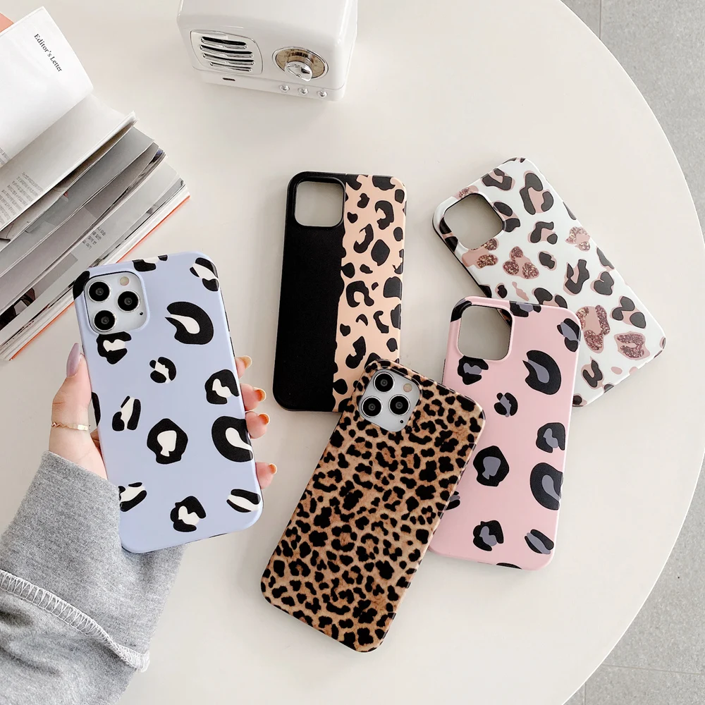 

Fashion Sexy Leopard Print Panther Phone Case For IPhone 12 mini 11 Pro XR XS Max X 8 7 Plus SE Luxury Silicon Soft Cover CASES