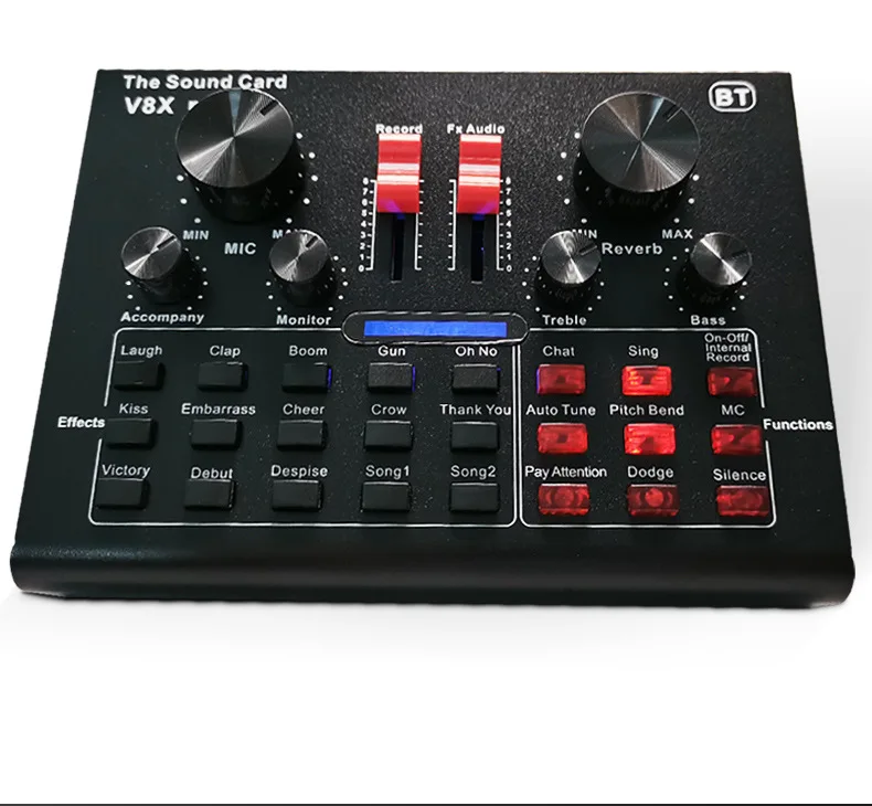 

V8X PRO BM800 Microphone Sound Card PC Game Live Streaming DJ Condenser Stand USB BTh Karaoke Studio Recording