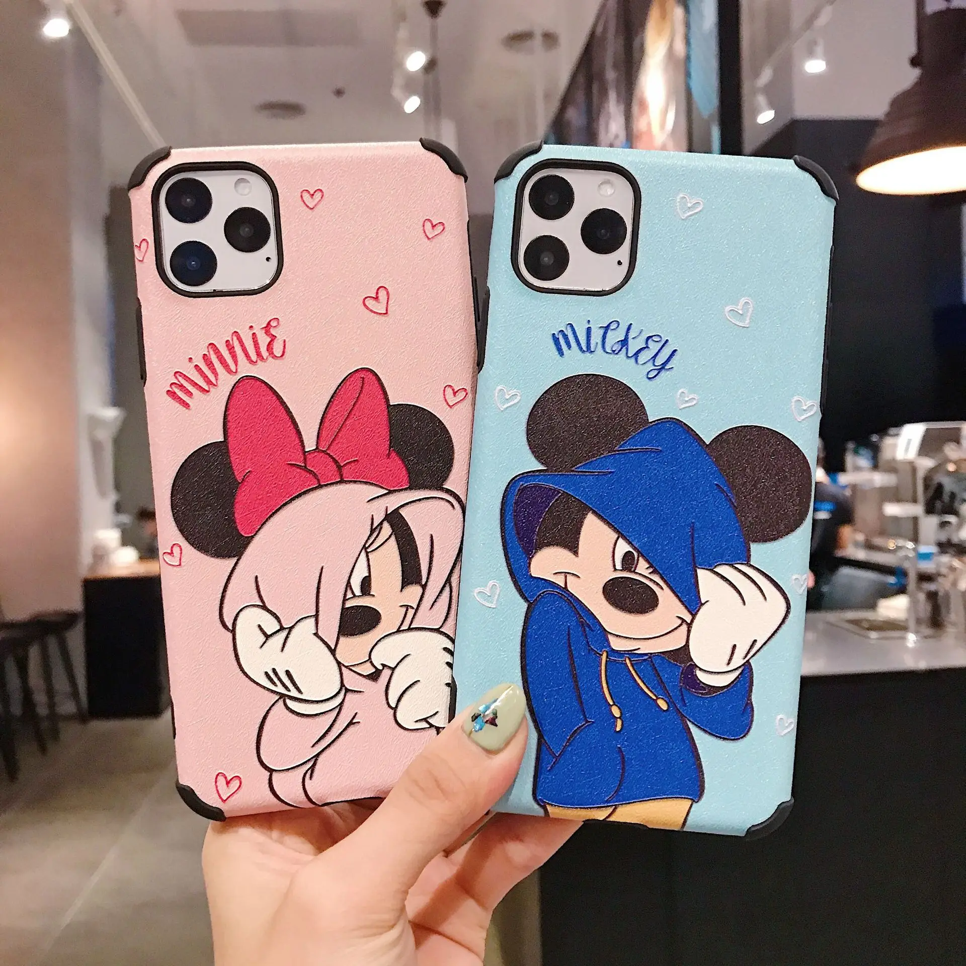 

Ultra Slim Soft Minnie Mouse Mickey Case for iPhone 11 Pro Max Xs Max 6s 7 8 Silk Cartoon, Colorful