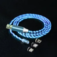 

LED 3 in 1 Cable quick led magnetic usb charging cable for micro type phone