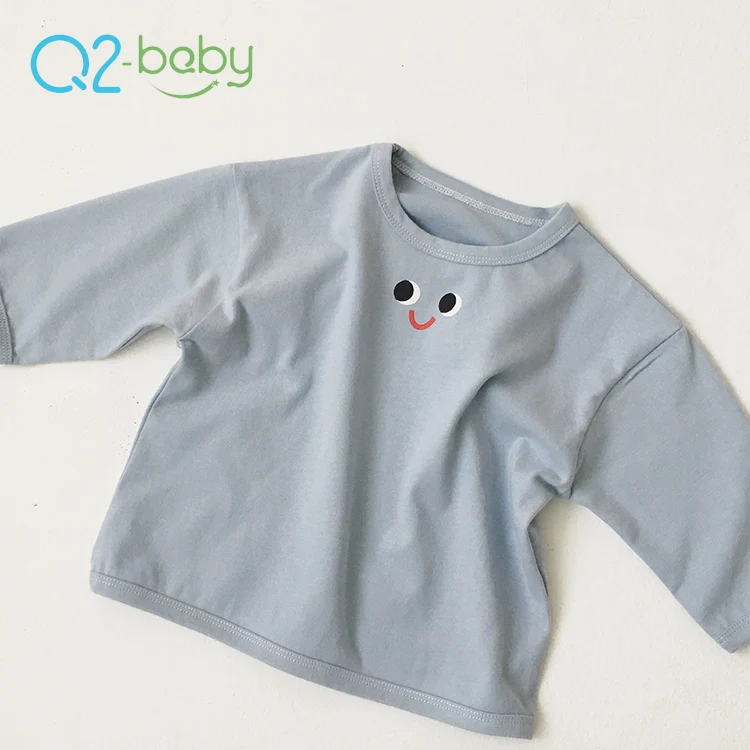 
Q2-baby Cute Cartoon Eye Printed Soft Cotton O-Neck Long Sleeve Baby T-Shirt 