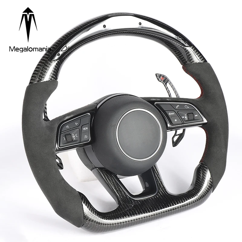 

Modified and preferred for audi A5 B8 A7 Q3 S8 A3 8P R8 Led Tt S3 A6 C7 Rs3 A4 B8 real carbon fiber Alcantera Led steering wheel