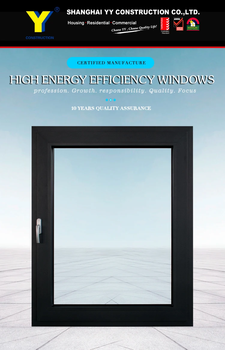 North American Canada New house Design high energy saving impact   Aluminum Tilt and Turn Triple glass Windows and doors