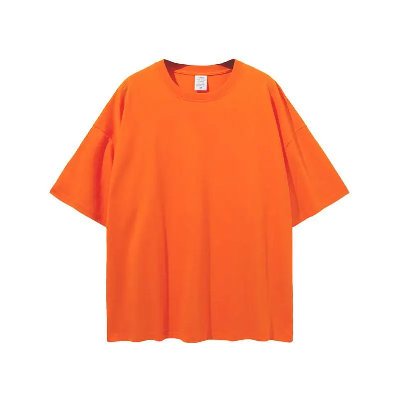 

activated casual solid color loose unisex hip hop street wear gents plus size blank t shirt blanks 100% cotton