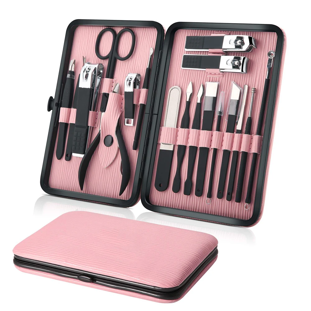 

Professional best-selling 18 - piece nail grooming kit pedicure manicure set customized LOGO, Customer option