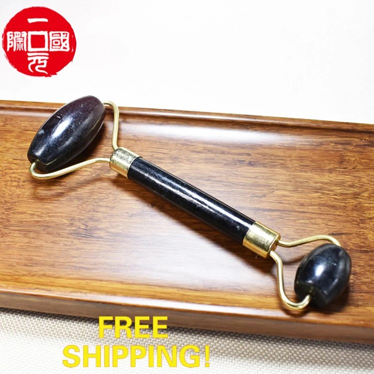 

High Quality Anti Aging Firming Natural Facial Massager Mini Black Jade Roller