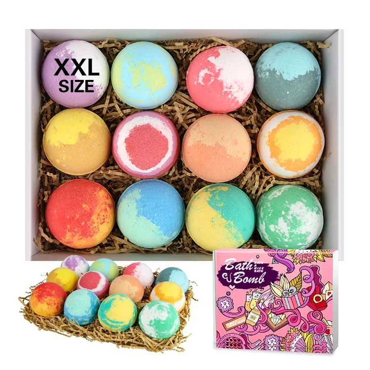

Hot Selling OEM Wholesale Private Label Vegan Natural Organic Bubble Fizzies With Epsom Salt Colorful Fizzy Bath Bombs Gift Set, Mixed color or customized