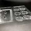 High quality 6 pcs clear cake display folded clamshell blister box