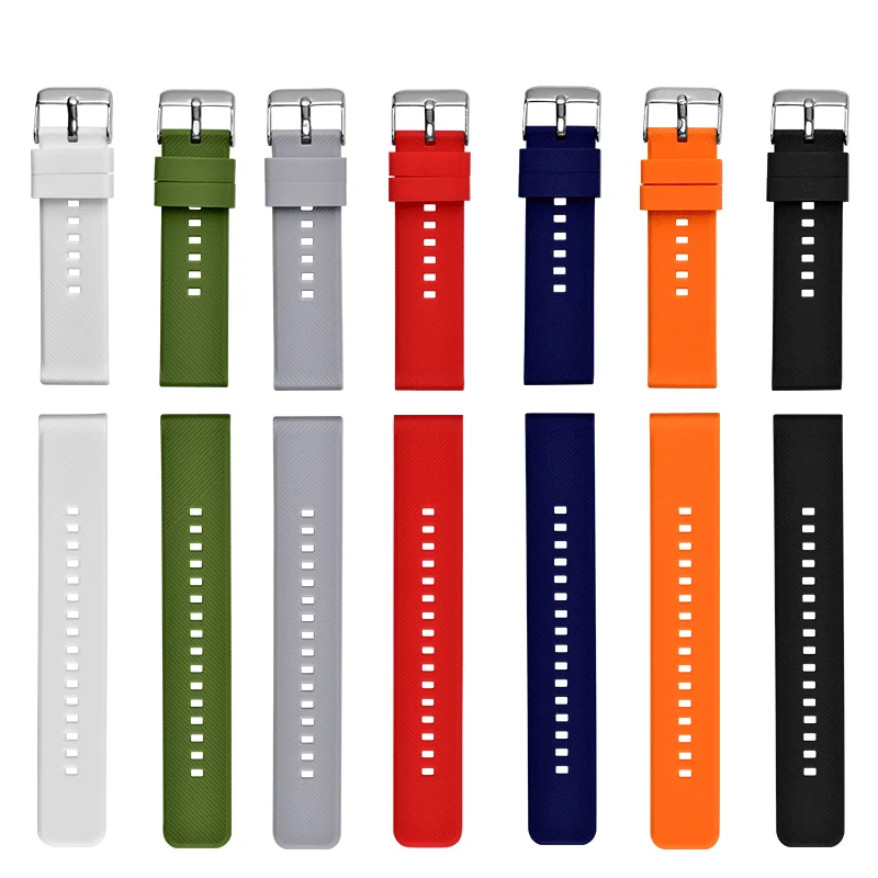 

18/19/20/21/22mm Quick Release Silicone Rubber Watch Strap, Pantone color