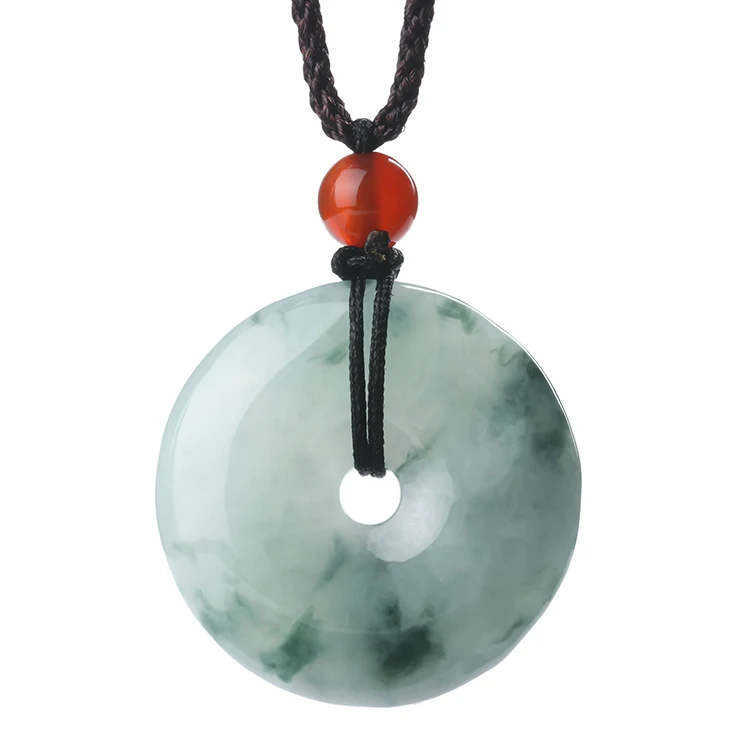 

Chinese Style Jade Flower Safety Buckle Lucky Jade Jewelry Natural Green Jadeite