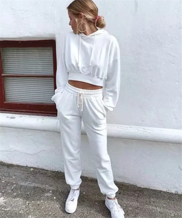 

Women Casual Sweatsuit Pullover Hoodie Sweatpants Sport Outfits Jogger Set