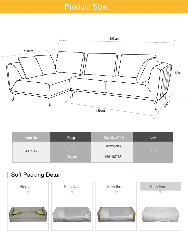 Factory wholesale lounge suite sectional and corner sofa seating unit with chaise