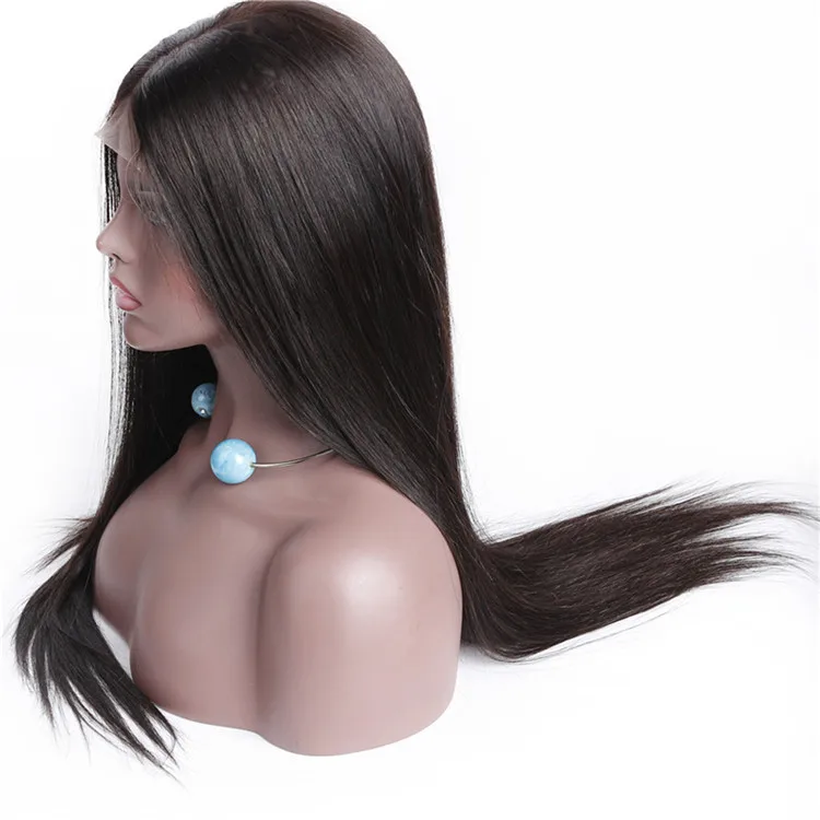 

Natural Color Natural Wavy Brazilian Virgin Human Hair Wig Lace Front, Natural color lace wig