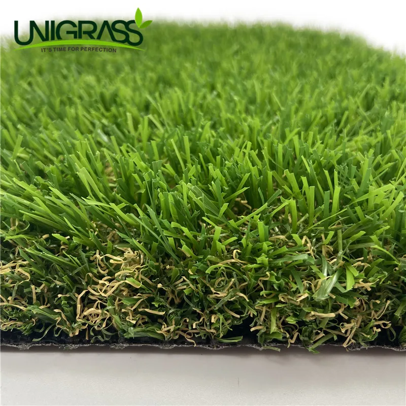 

UNI 4Tone color landscaping Grass for Rooftops and balconies Good quality cesped artificial, Green/yellow mix green