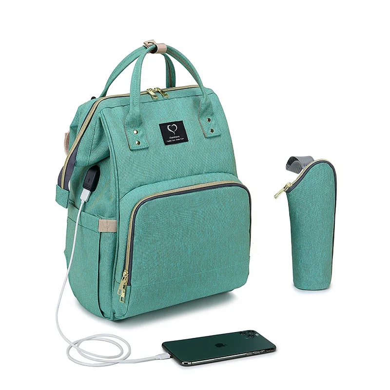 

Baby Diaper Bag Stroller Bags Large Capacity USB Maternity Travel Backpack Nursing Handbag Nappy Bag Kits with Bottle Holder