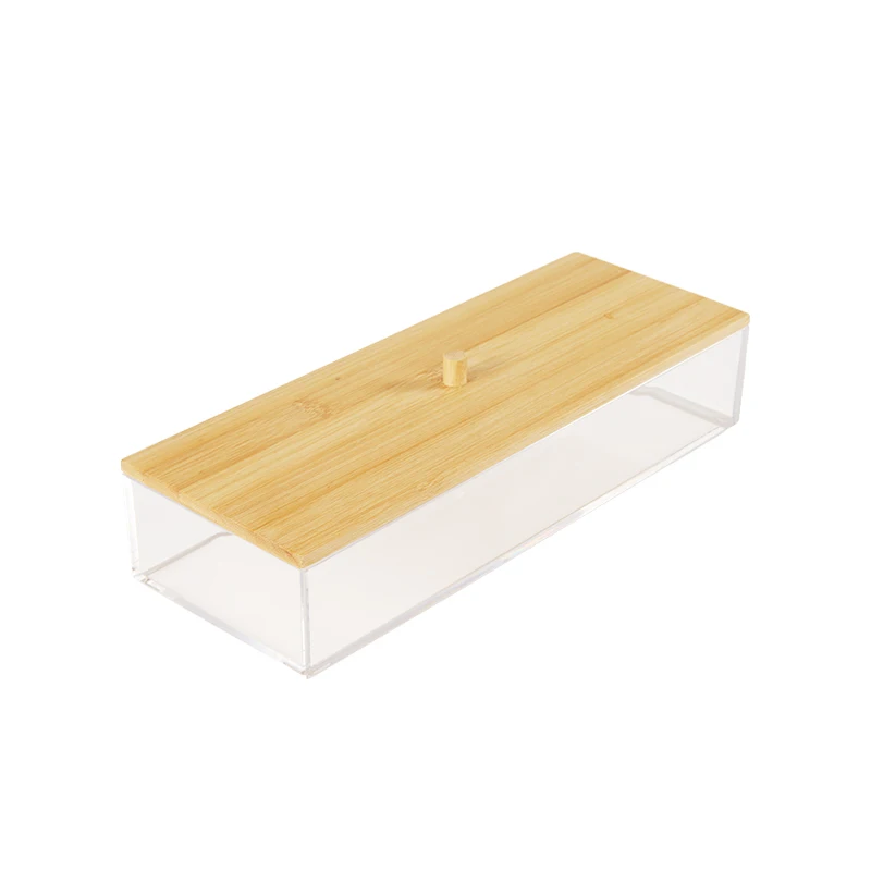 

Clear Storage Containers With Bamboo Lids Transparent Plastic Box