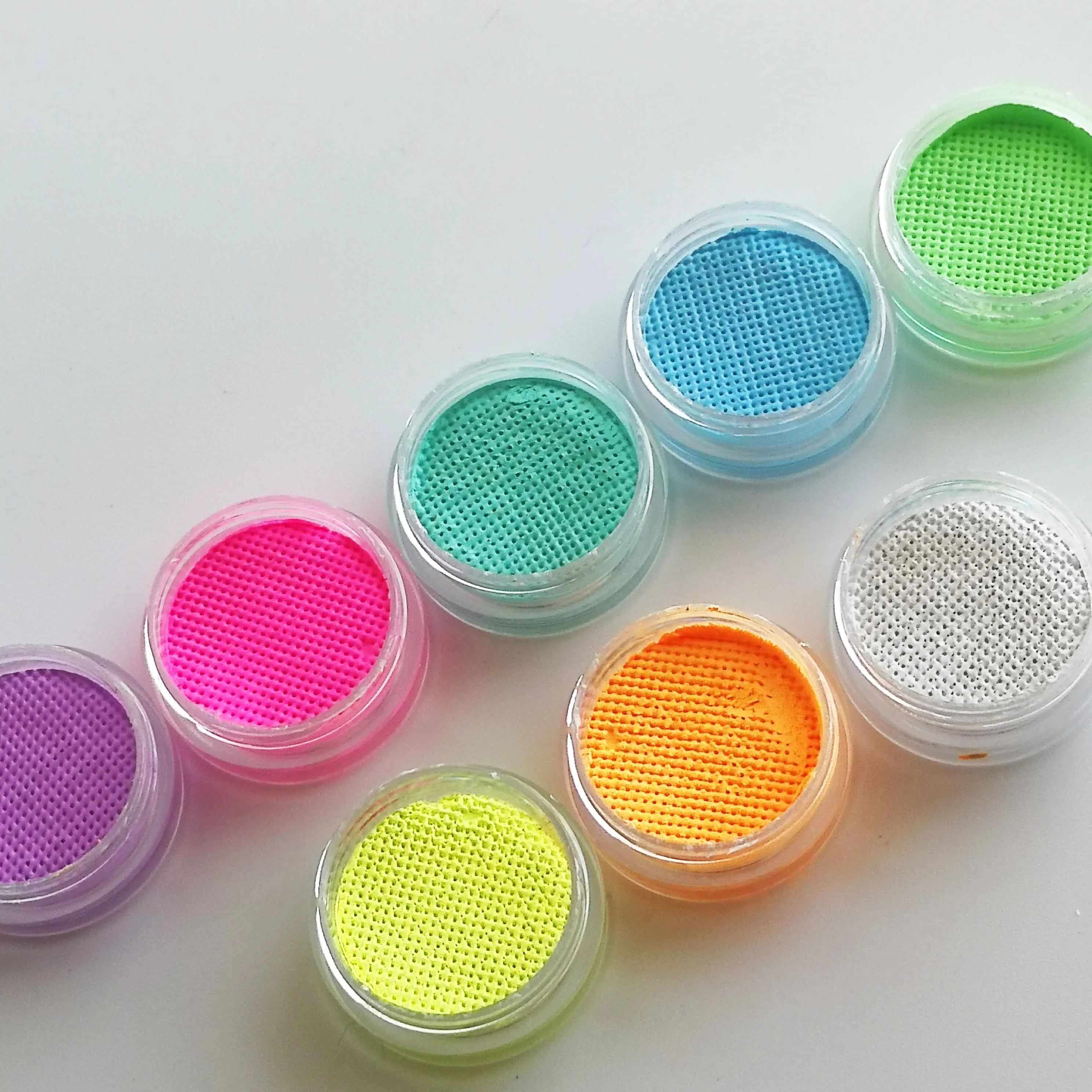 

wholesale professional water activated neon pastel color cosmetic eyeliner Washable uv face paint 3g, 43 colors available