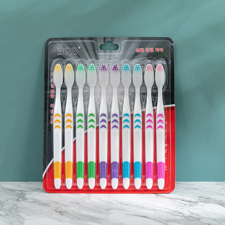 

Toothbrush charcoal 10 PCs small moon adult soft hair Family Pack