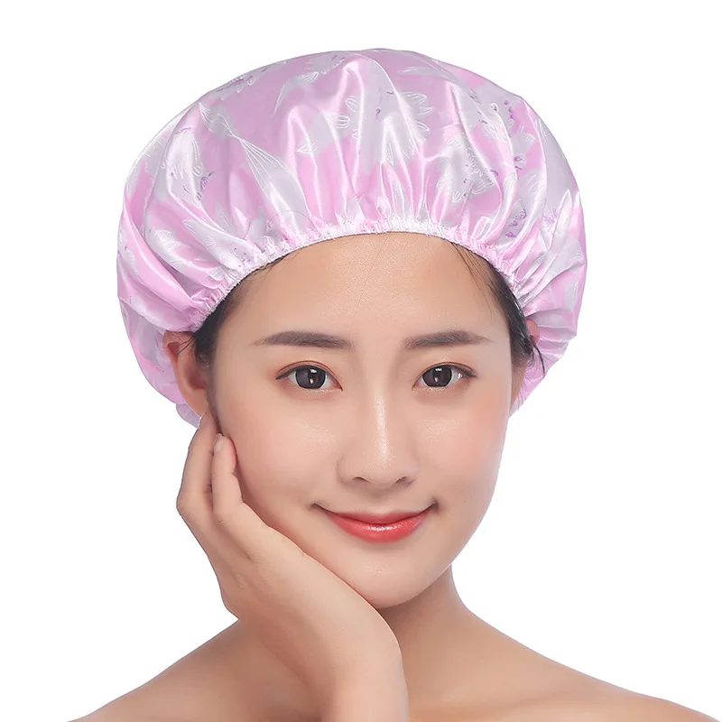 
best selling product amazon top seller 2020 Customized satin Cloth durable hair cap shower caps custom 