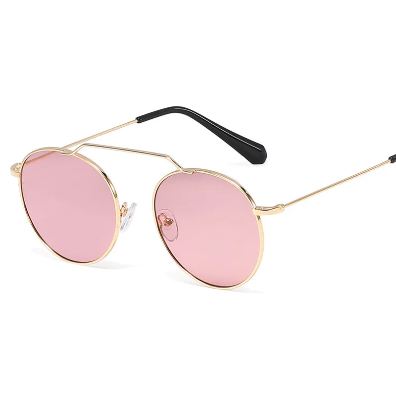 

Ladies Metal Round Frame Sunglasses Trend Colorful Ocean Film Women Eyeglasses Fashion Street Shooting Glasses