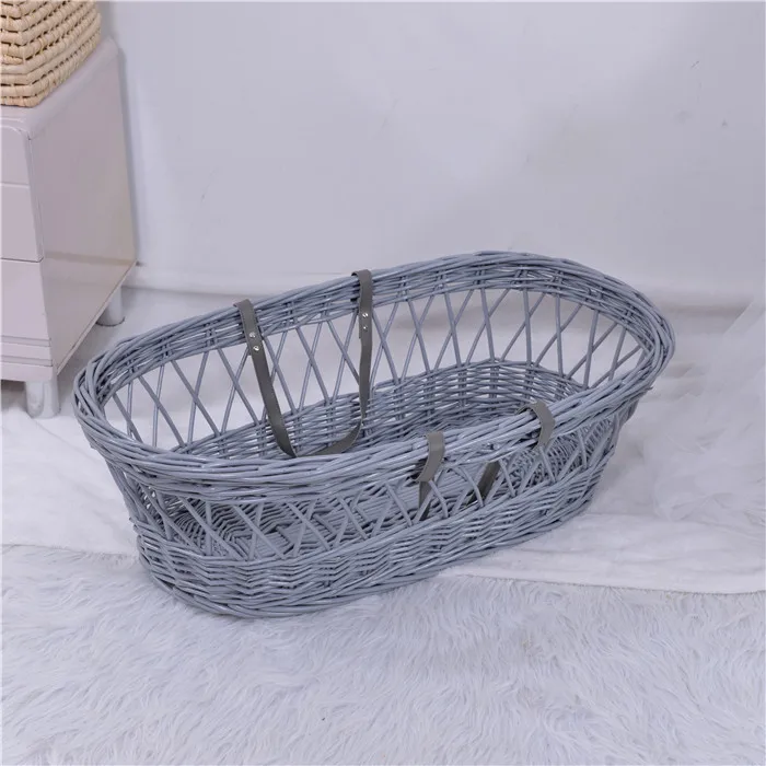 
Wholesale natural handmade baby wicker moses basket 