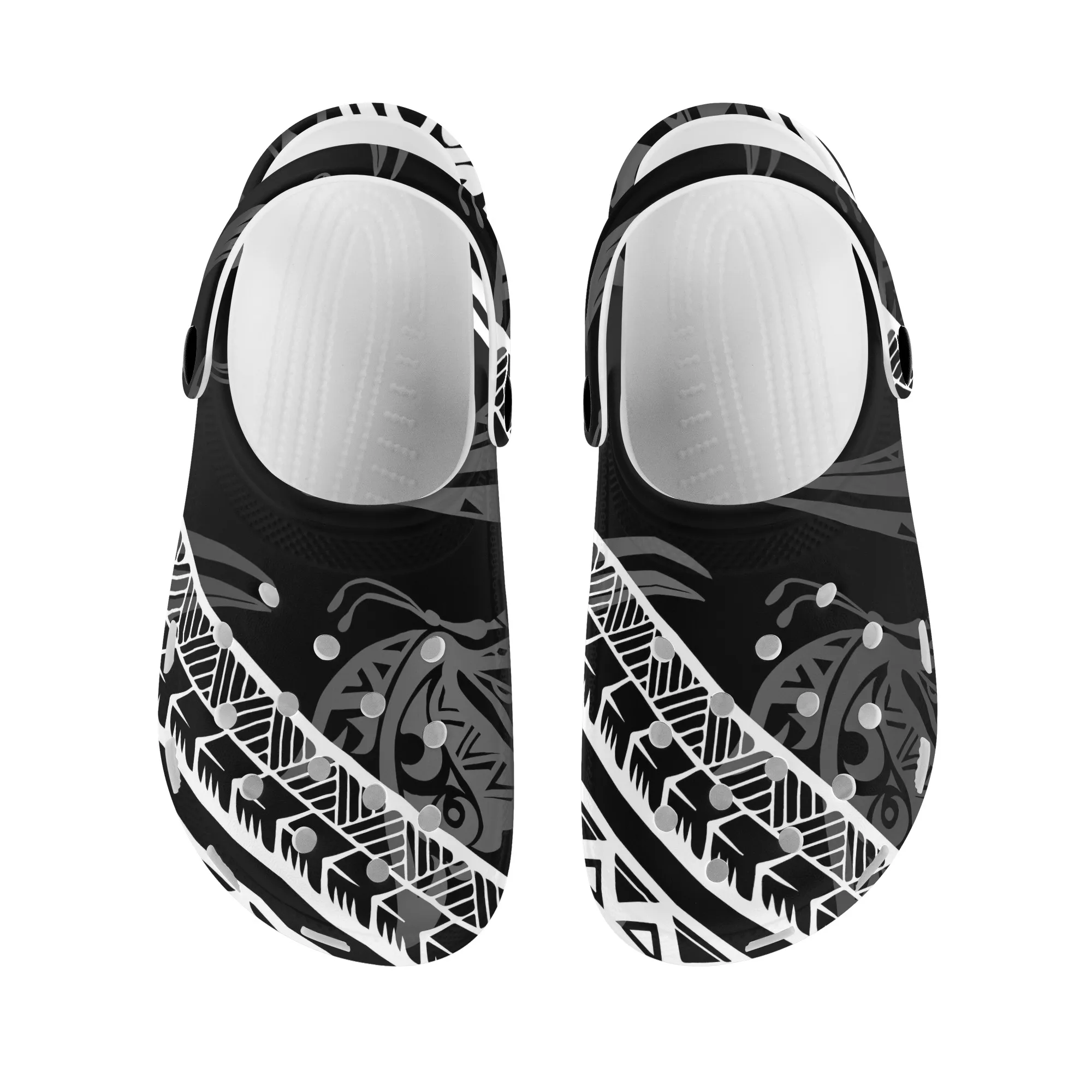 

Factory Outlet Polynesian Tribal Tattoo Mens Beach Clogs Men's Slip-on Shoes Slippers Men Summer Sandals for Beach Sports, Customized color