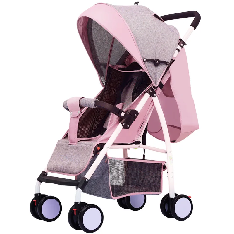 

factory wholesale baby stroller 3 in 1 baby carriage with car seat folding luxury pram for baby, Blue,pink