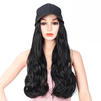 

Loose Curly Baseball Cap Wigs For Women Long Wavy Synthetic Wig With Baseball Cap 20 inches Baseball Hat Wigs 7 Colors Available