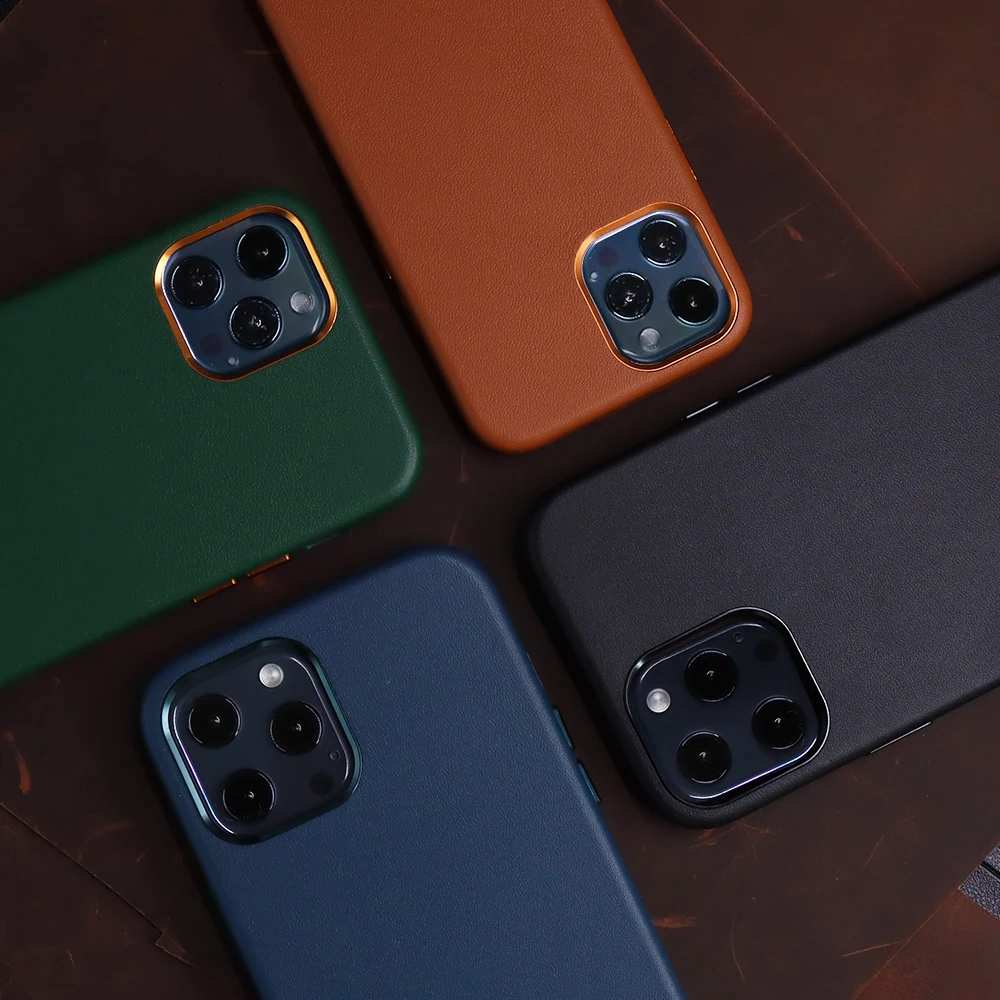 

2021 Luxury Customizable Genuine Leather Mobile Phone Case For iPhone 12 12mini 12 pro, Customized