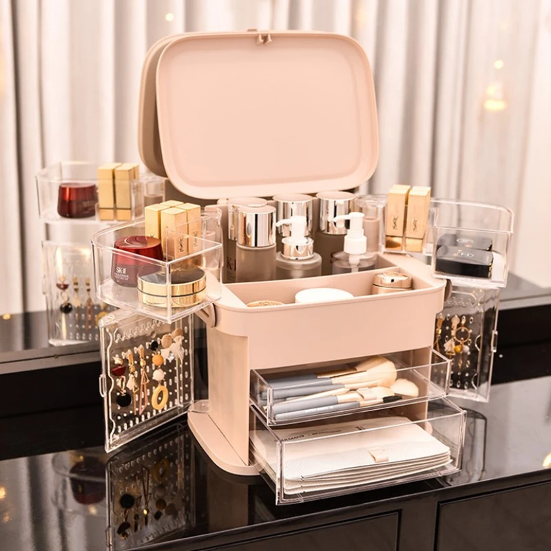 

Wholesale New Desktop Finishing Makeup Case Dustproof Cosmetic Storage Box, Optional