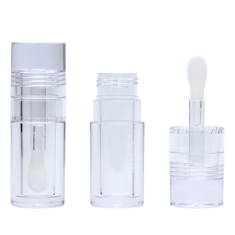 

all clear cosmetics 5.5ml Custom Lipgloss Packaging Bottle Container with big Brush Plastic Lip Gloss Cosmetic Empty Tube