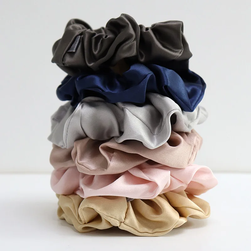 

5cm In stock 22momme silk scrunchie The minimum order quantity is 1 piece large hair ties