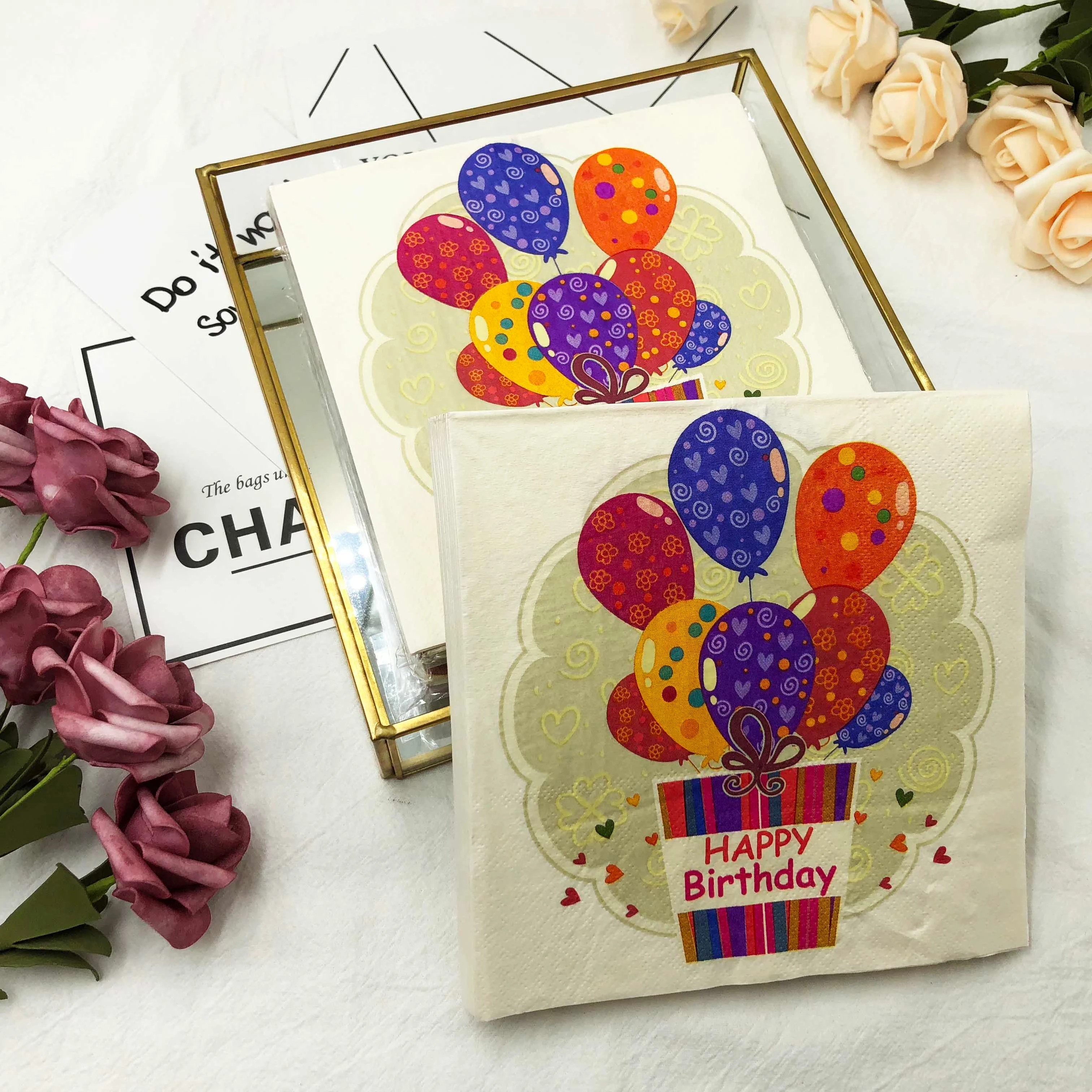

Birthday Party Decoration Tissue 2 ply Party Favors Printed Paper Napkins