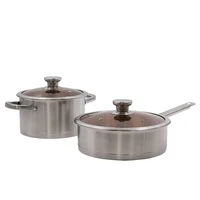 

Cheap big capacity 20cm 24cm cooking pot and fry pan aluminum utility cookware set