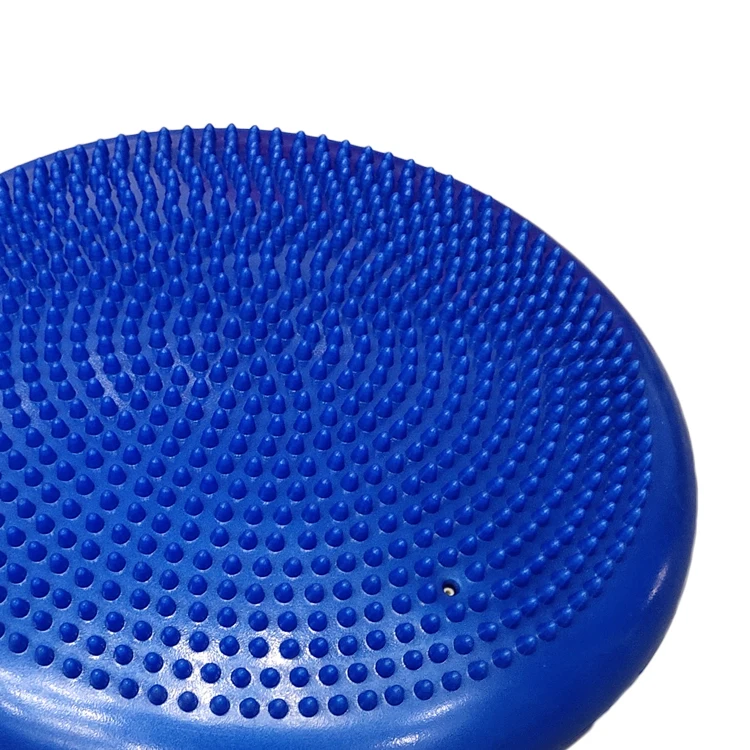 

13" diameter air stability wobble cushion inflation wiggle seat balance disc posture trainer sensory, Blue