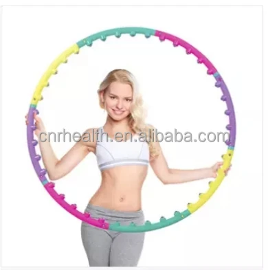 

Amazon Bodybuilding Workout Hot Selling Wave Ring Hoop Design Adjustable and Detachable Foam Massage Sport Hoop, Pink, purple, green, black,grey, red,etc
