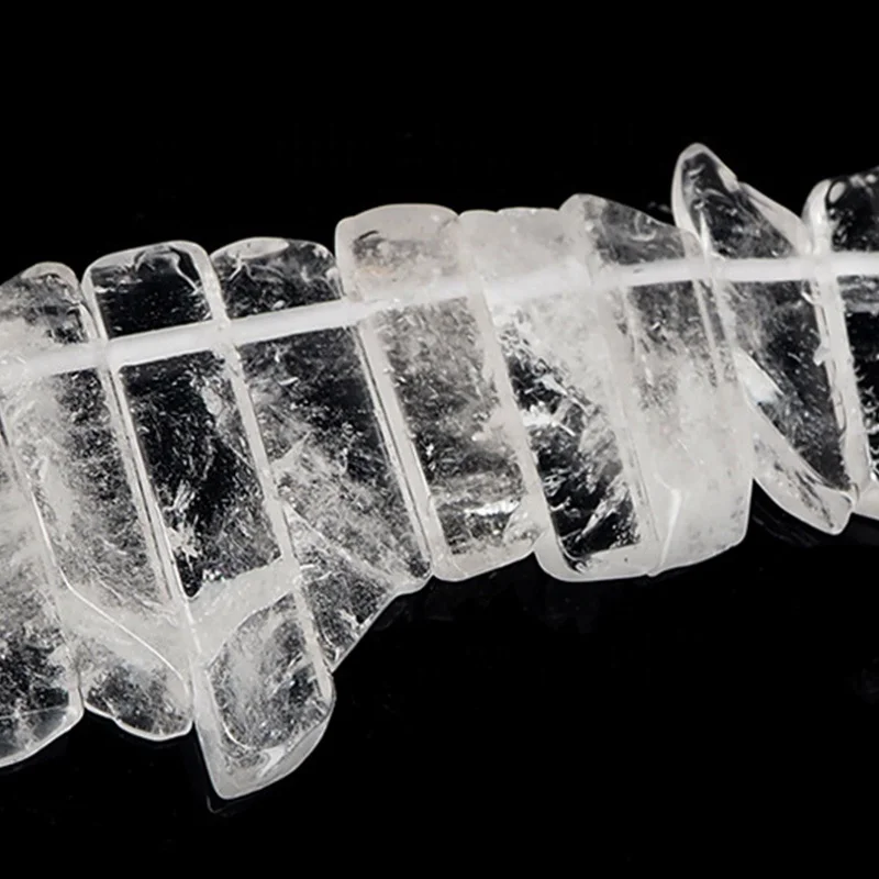 

Natural Stone Clear Crystal Irregular Point Stick Beads Irregular Rough Point Bead For Jewelry Making Strand