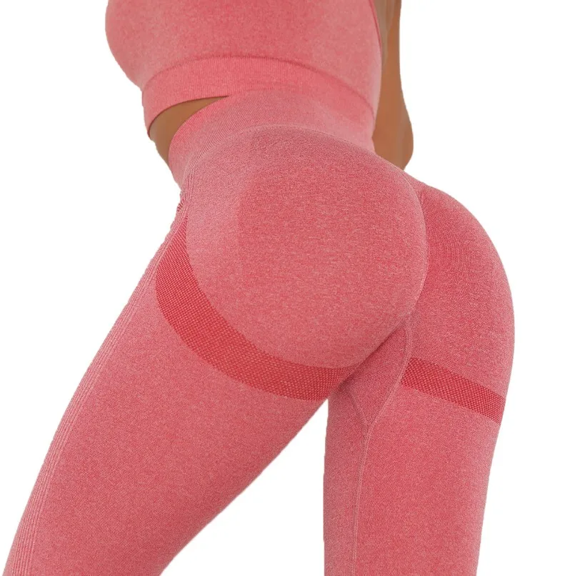 

New Arrival Gym Bra High Waist Running Seamless Leggings Butt Lifter Yoga Pants, 10 colors