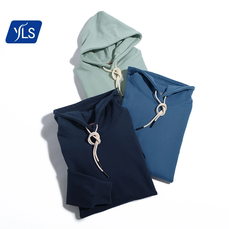 

YLS Wholesale 18 Colors 360GSM French Terry 100% Heavy Cotton Thicken Warm Unisex Regular Fit Blank High Quality Hoodies