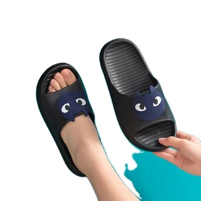 

Bathroom thick soles home summer home shoes cartoon cute lovers high heels EVA rubber plastic soft sole slippers, As picture