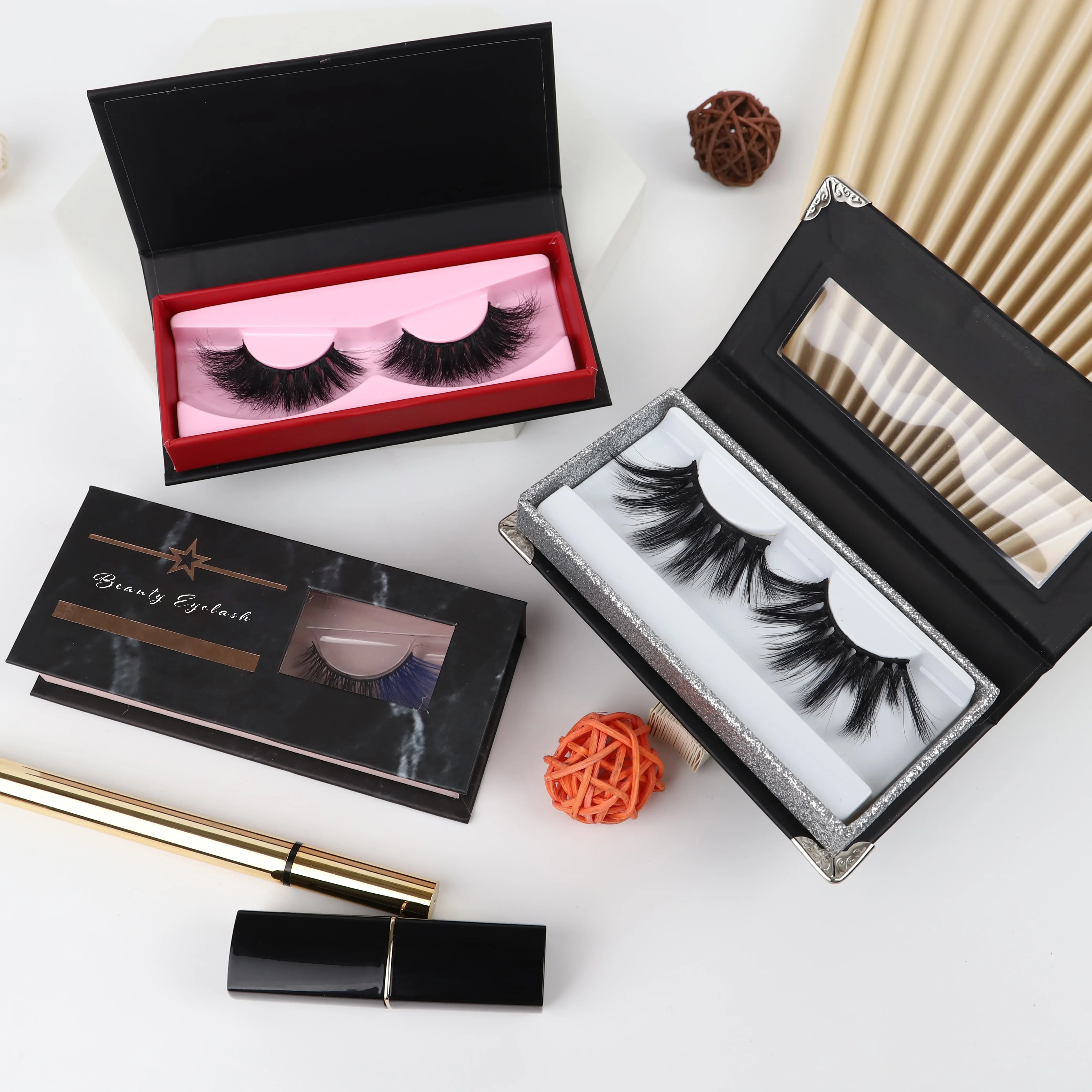 

Wholesale lash long 25mm dramatic fluffy lashes 3D mink eyelash
