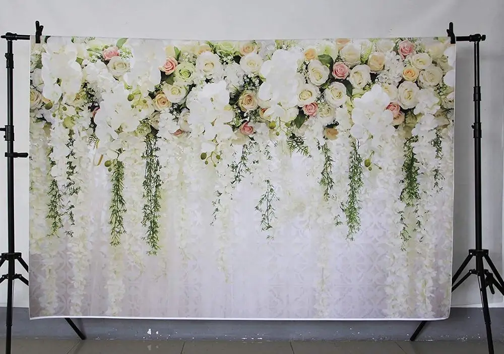 
Nicro 7*5Ft Photo Studio Modern Wedding Floral Flower Wall Decoration Backdrop 