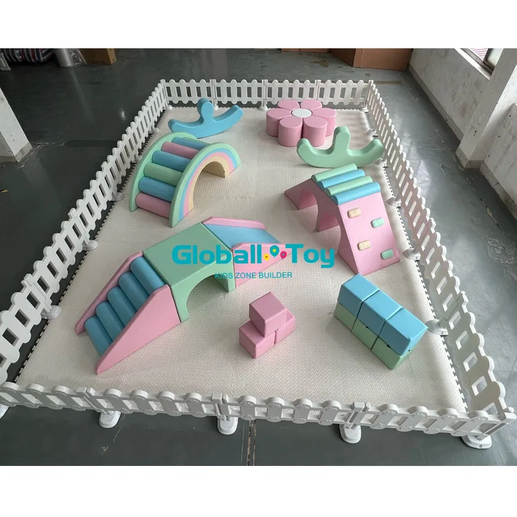 Commercial Macaron Theme Birthday Party  Kids Indoor Playground Soft Play Package Set for Toddlers