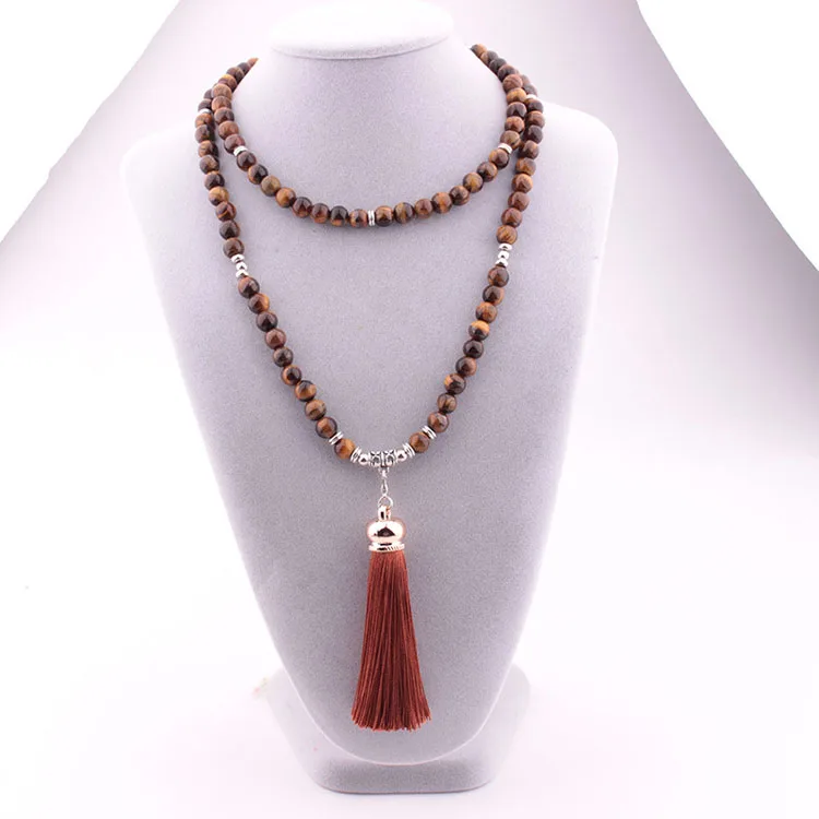 

Radiation Protection Handmade Tassel Pendent 108 Bead Mala Necklace
