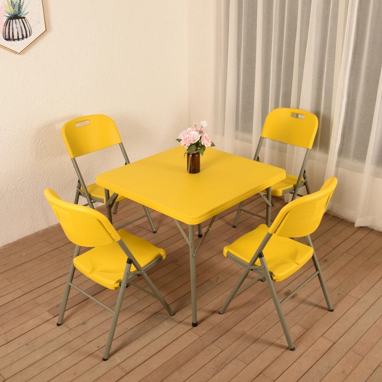 4ft Cheap Outdoor Square Plastic Folding Table And Chair Buy Plastic