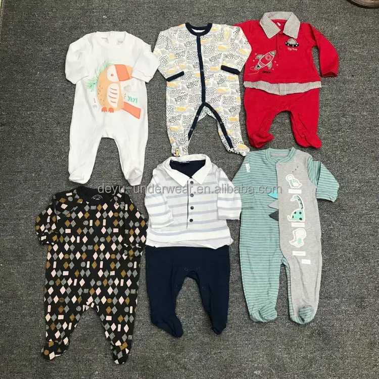 

2.35 Dollar Model BW007 Baby Short Sleeve Clothes Pure Cotton Mix Styles Summer Unisex Girl and boys' baby clothes romper