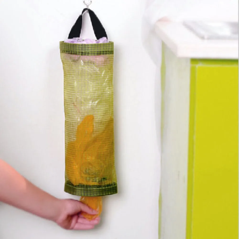 

Plastic Kitchen Organizer Hot Sale 1pc Home Grocery Bag Holder Wall Mount Storage Dispenser